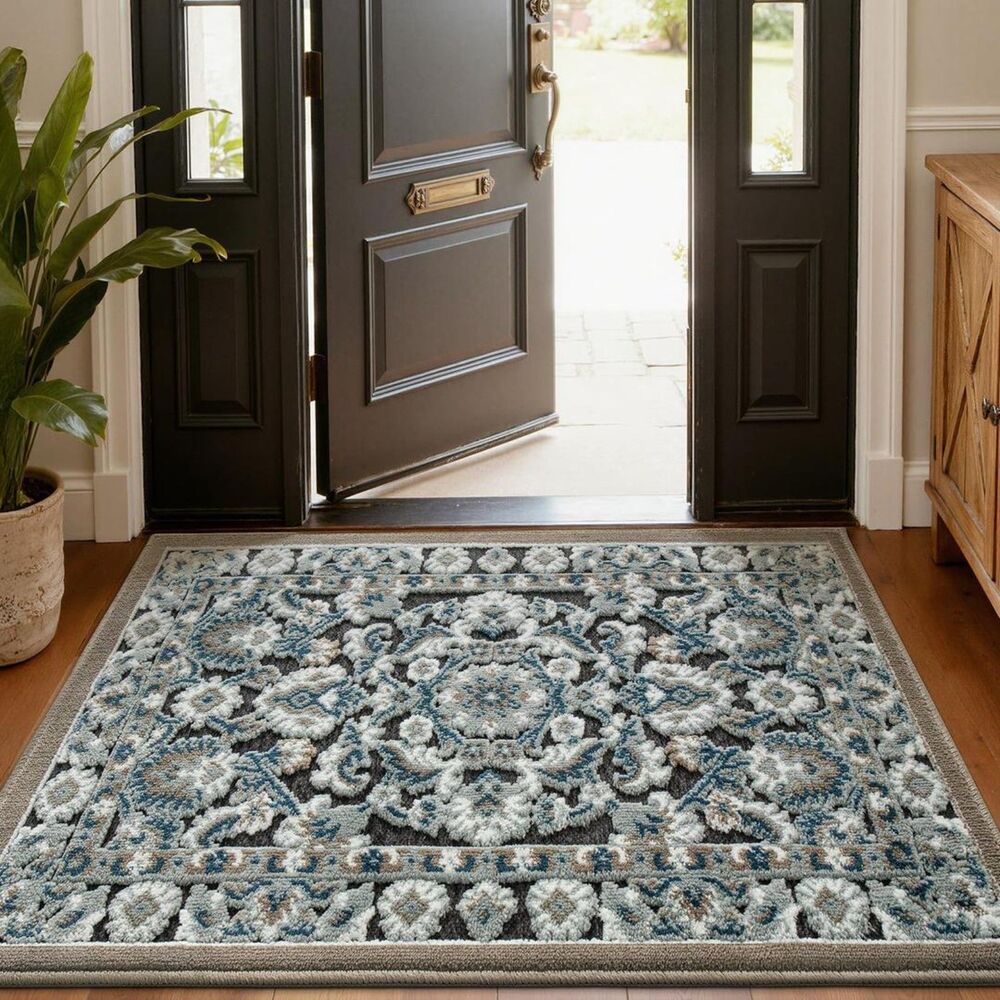 Brand New Lumi Vintage Floral Washable Indoor Door Mat – 24″ × 55″